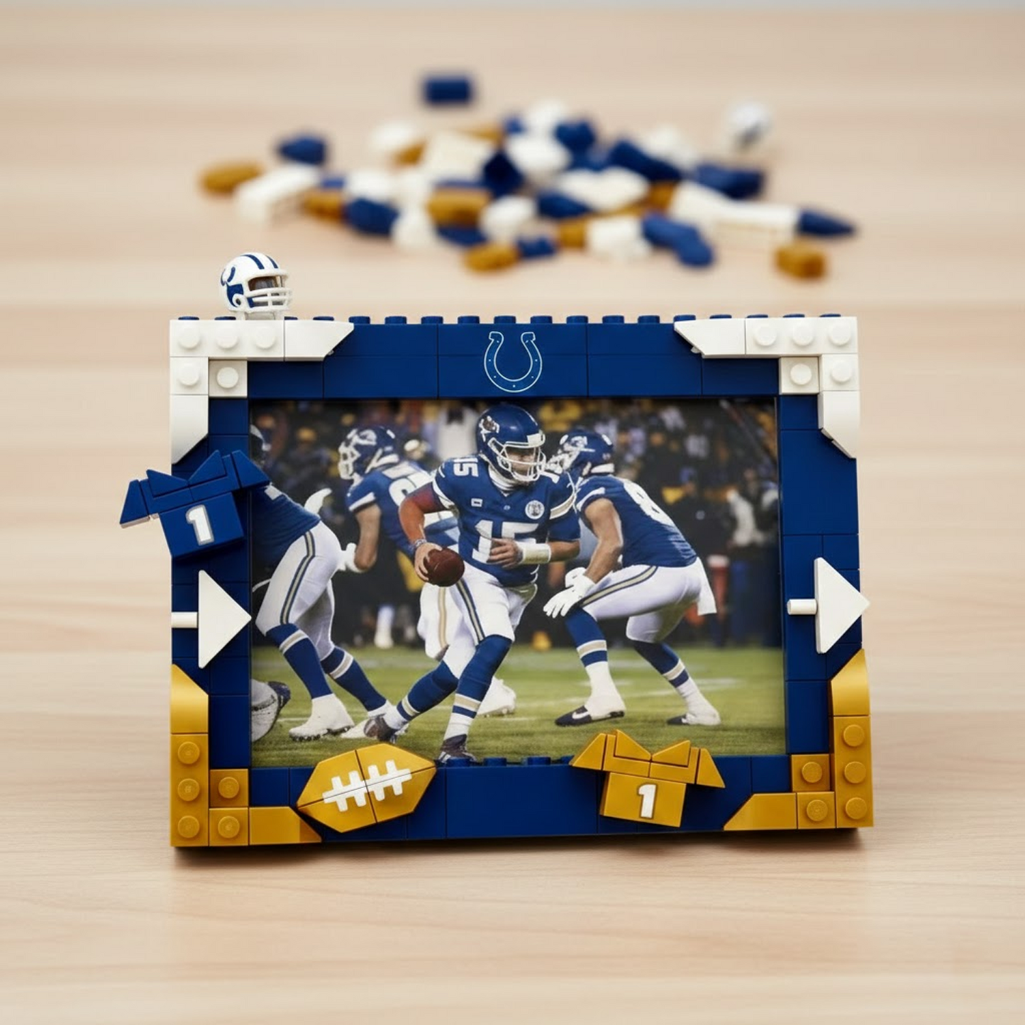 IND X NFL Football Photo Frame Building Set Compatible Display Gift For Fans NAK NHT