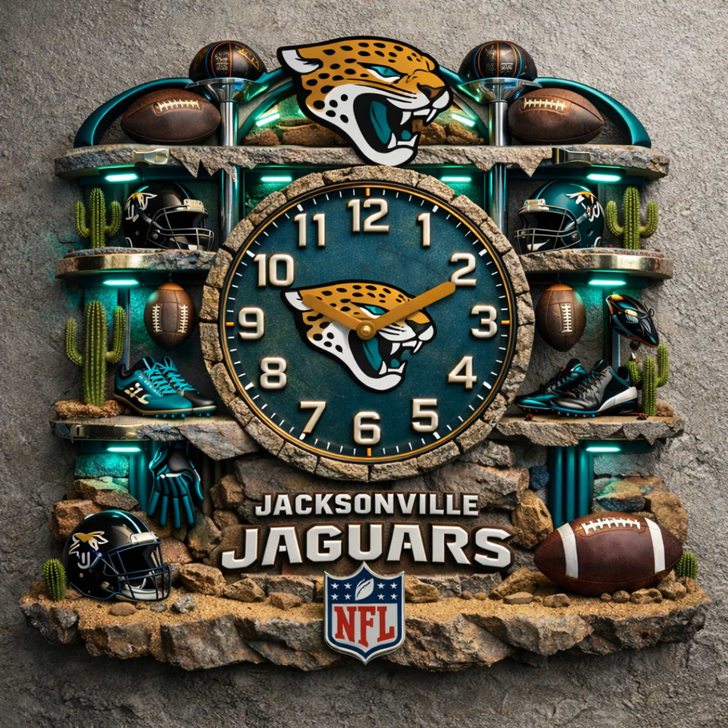 JAC X NFL Master Arena Clock NAK NHT