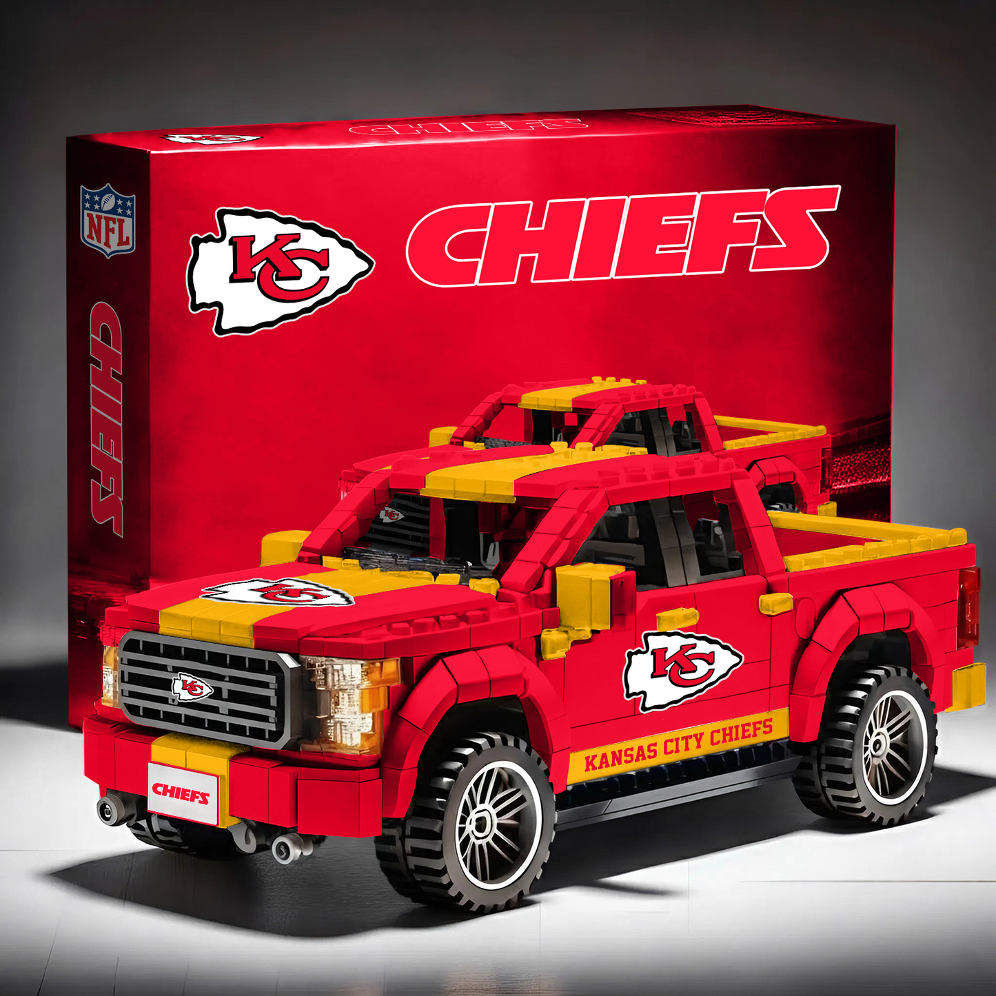 KC X NFL 3D Racing Truck Model Building Block Set NAK NHT