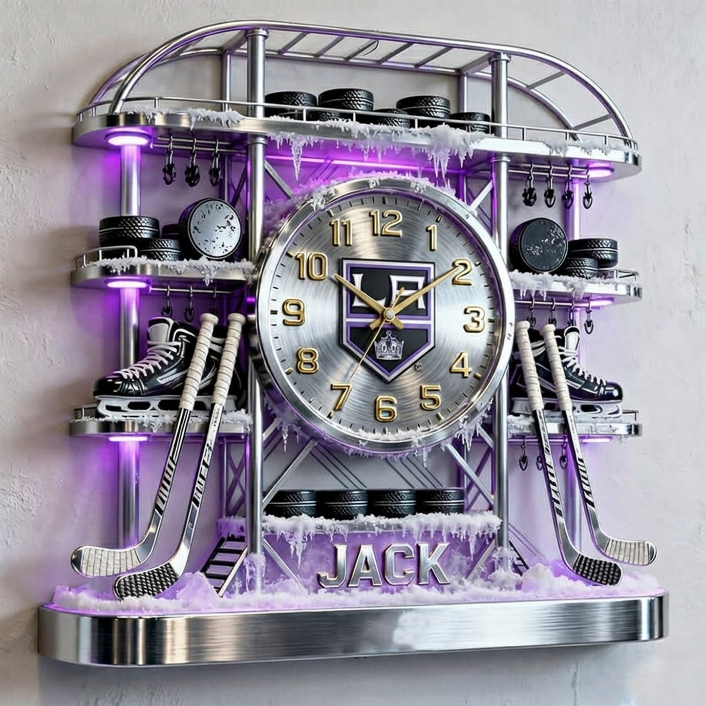 LAK X Personalized ice hockey arena tower themed clock NAK NHT
