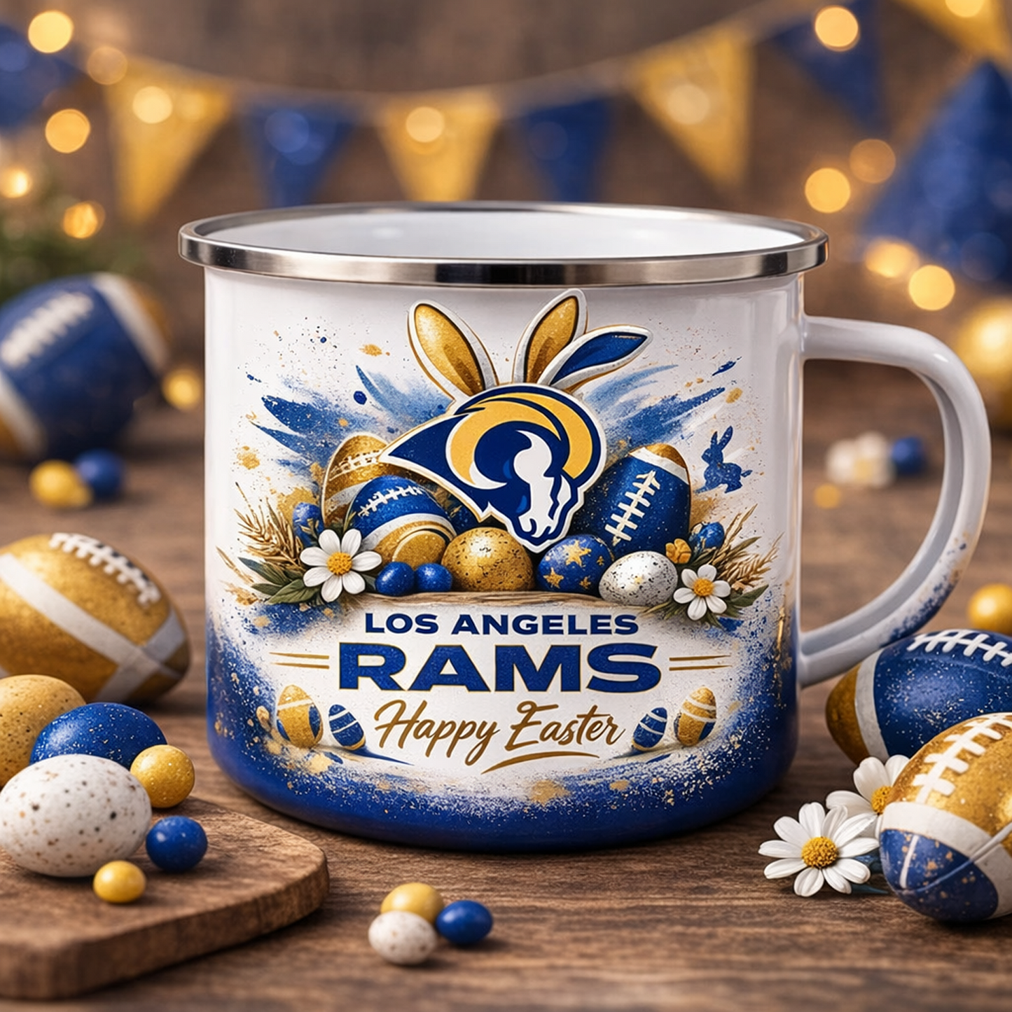 LAR X NFL Easter-themed enamel mug NAK NHT