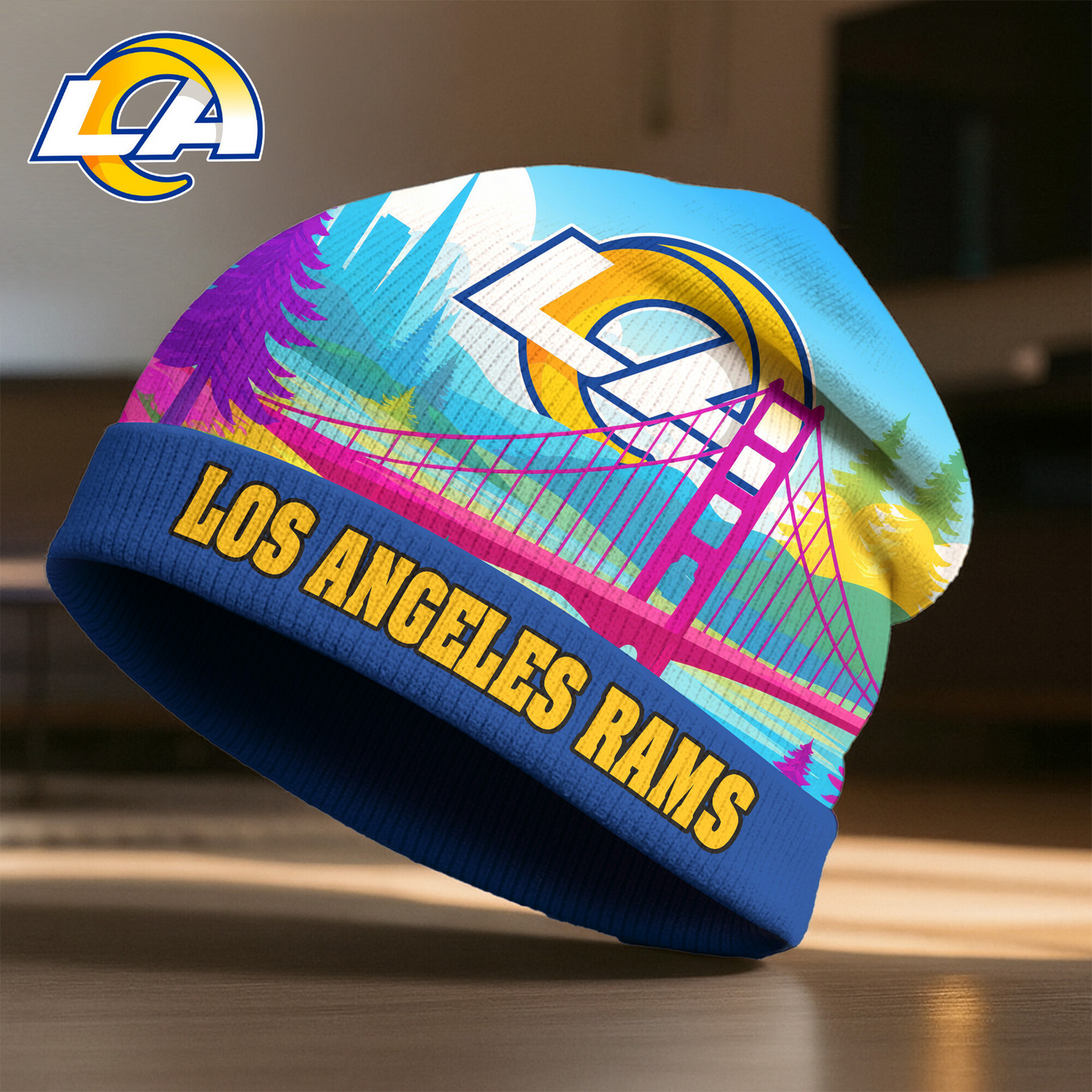 LAR X NFL Premium Super Bowl LX Beanie Hat HY NAK NHT