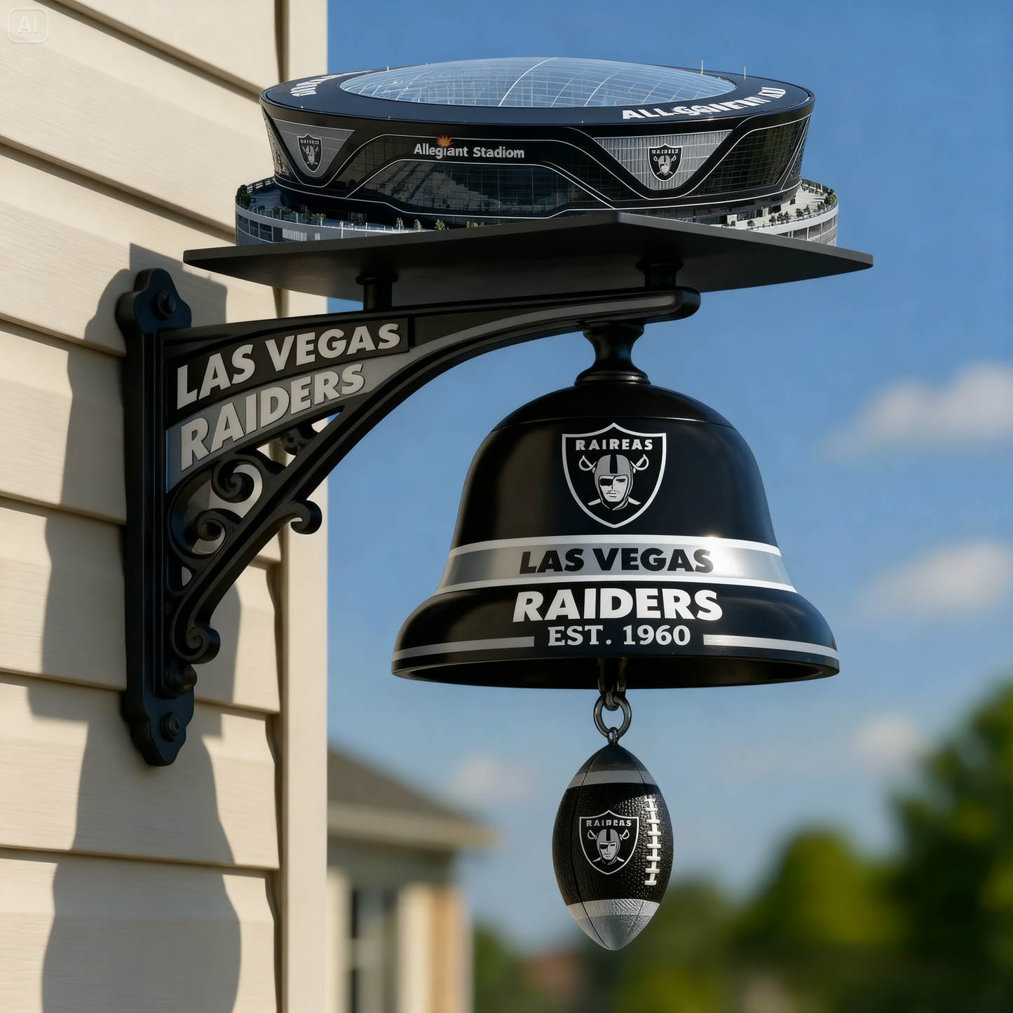 LV X NFL Football Team Home Stadium-Themed Vintage Wall-Mounted Doorbell NAK NHT