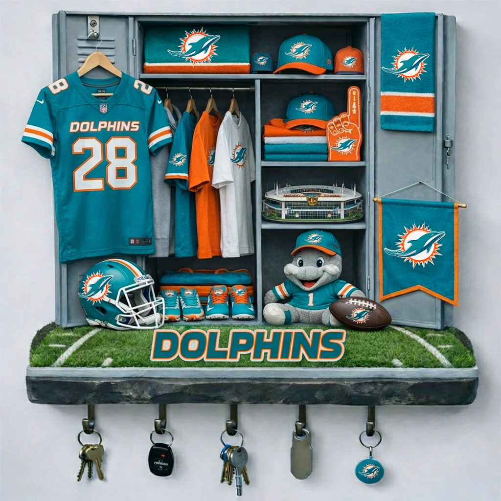 MD x NFL Changing Room Personalized 3D Visual Effect Acrylic Key Holder DDT NTL