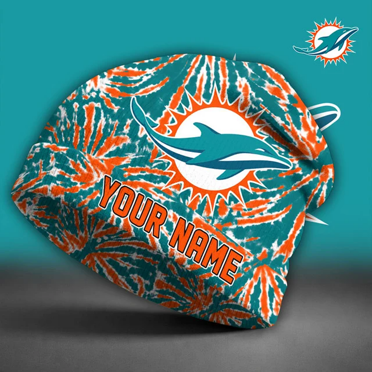 MIA X NFL Beanie Hat Custom Name Gifts For Fans - Limited Edition NAK NHT
