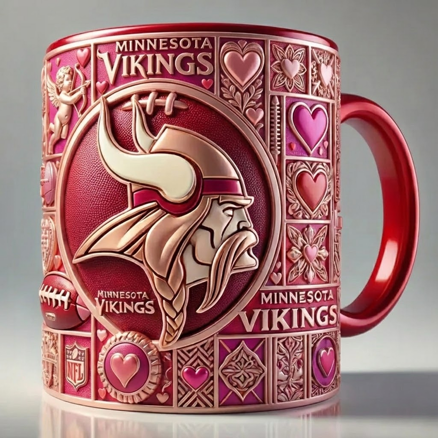 MIN X NFL Love Season Mug - Valentine 2026 NAK NHT
