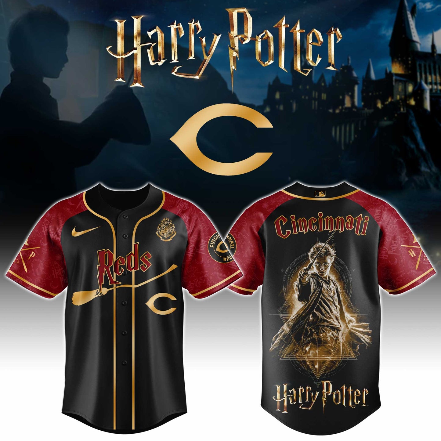 MLB x CIN H Potter Baseball Jersey HLP HLPHUONG