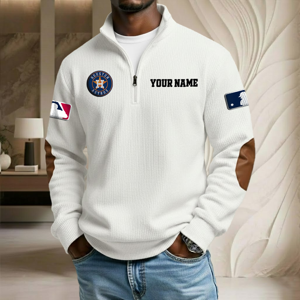 MLB x HA Custom Name Stand Collar Half-zip Sweatshirt HLP HLPHUONG