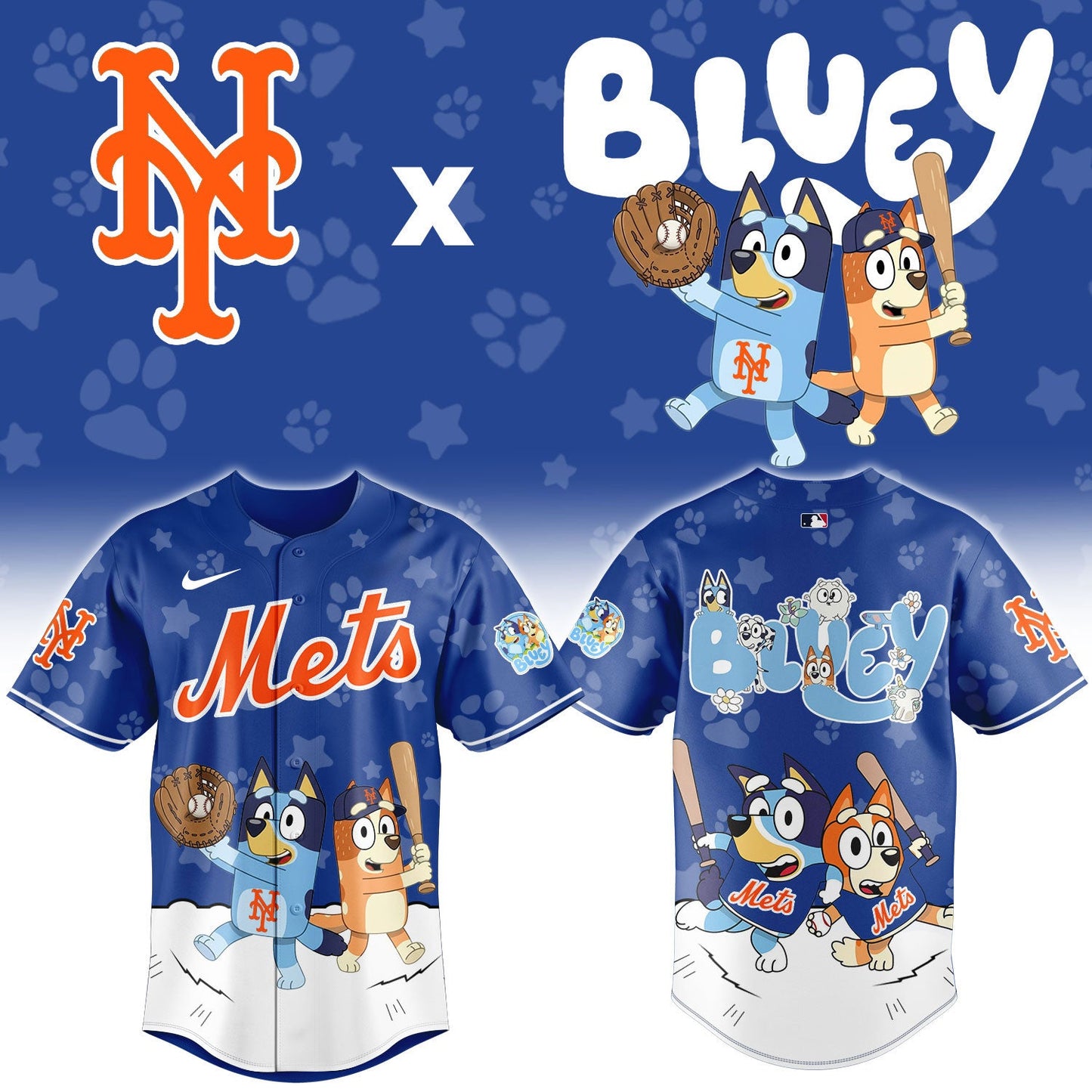 MLB x NYM Bluey Baseball Jersey HLP HLPHUONG