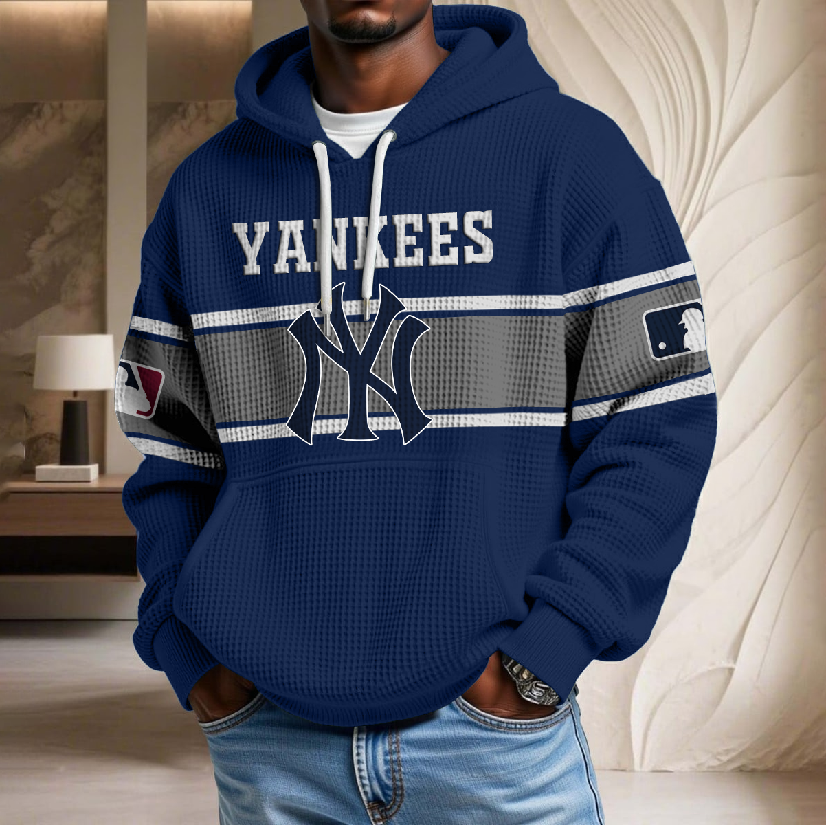 MLB x NYY Waffle Hoodie HLP HLPHUONG