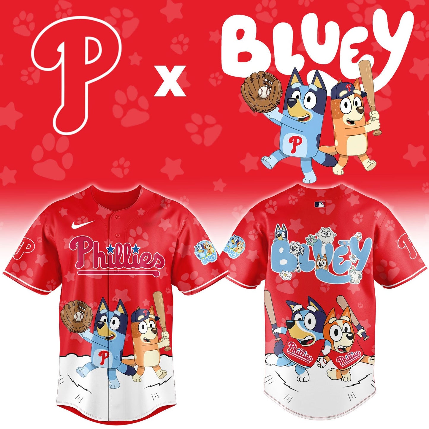 MLB x PHI Bluey Baseball Jersey HLP HLPHUONG