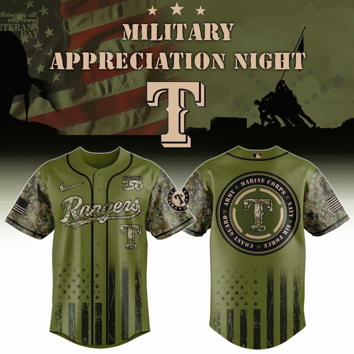 MLB x TEX Military Baseball Jersey HLP HLPHUONG