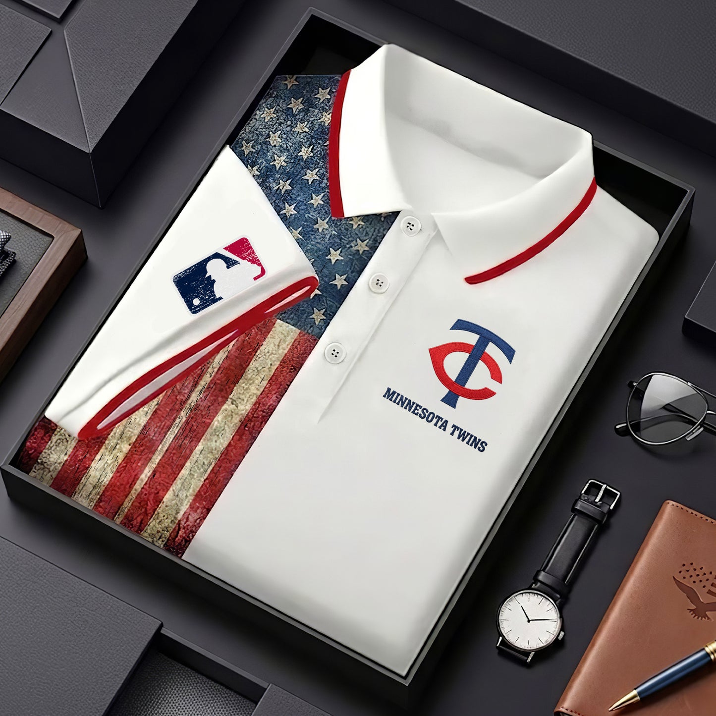 MT x MLB US Flag Polo Shirt DDT TTTZ