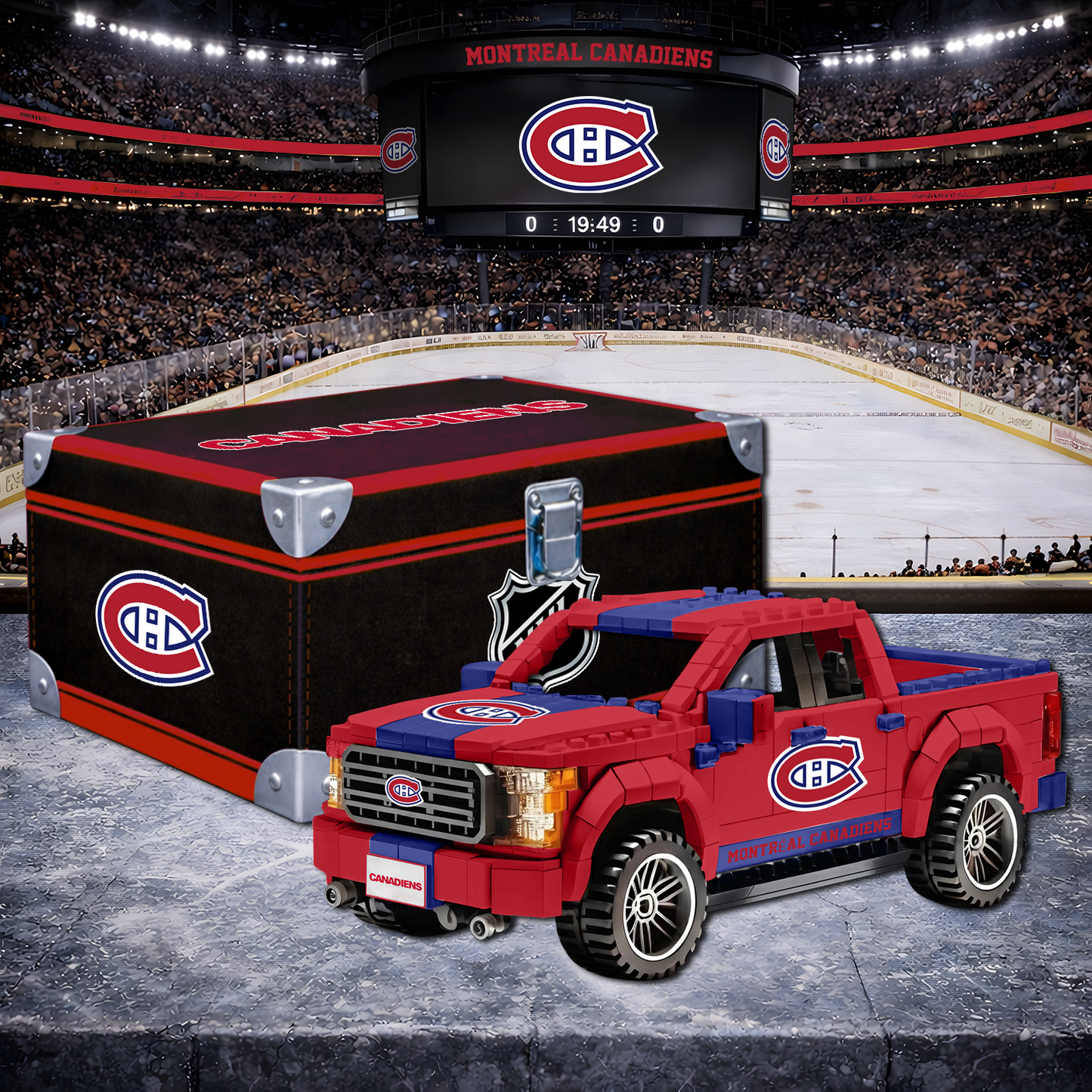 MTL X NHL LEGO Toy Truck Set with Collectible Case NAK NHT