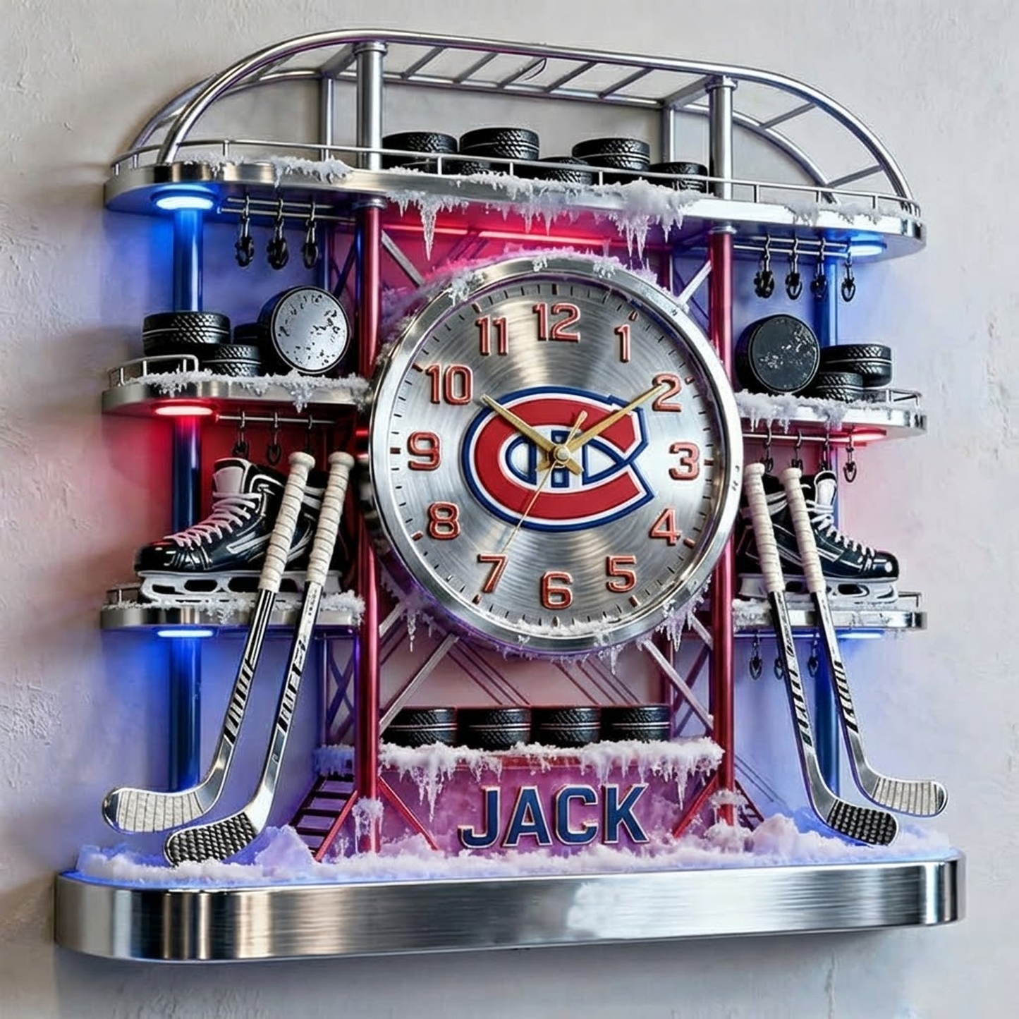 MTL X Personalized ice hockey arena tower themed clock NAK NHT