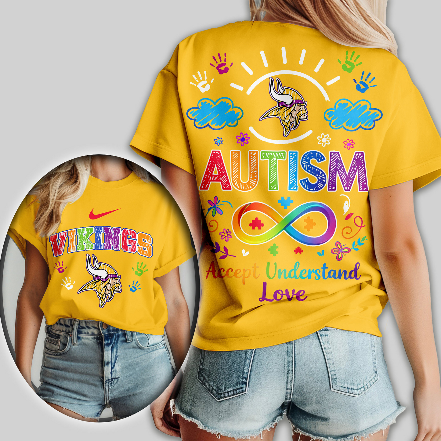 MV Premium NFL National Autism Acceptance Month Women Shirt DDT NTL