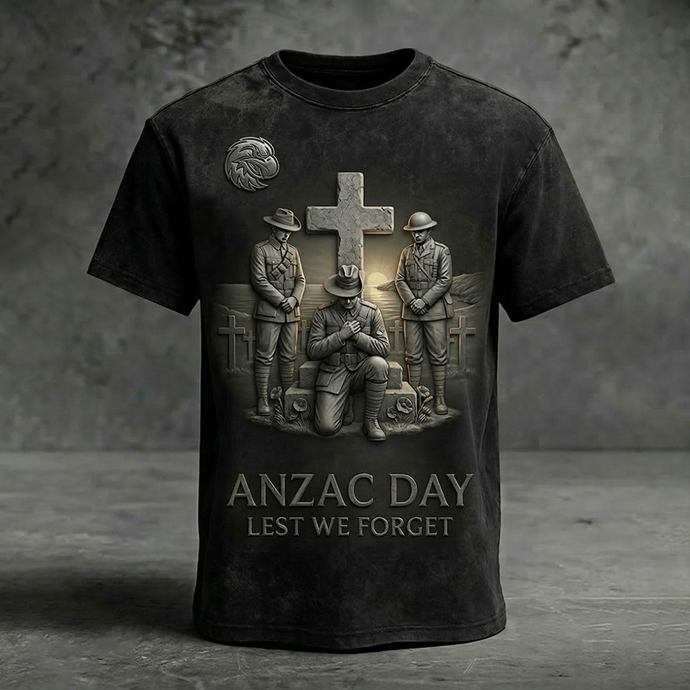 MW _ NRL ANZAC Day Commemorative T-Shirt - Lest We Forget Edition NAK TTT