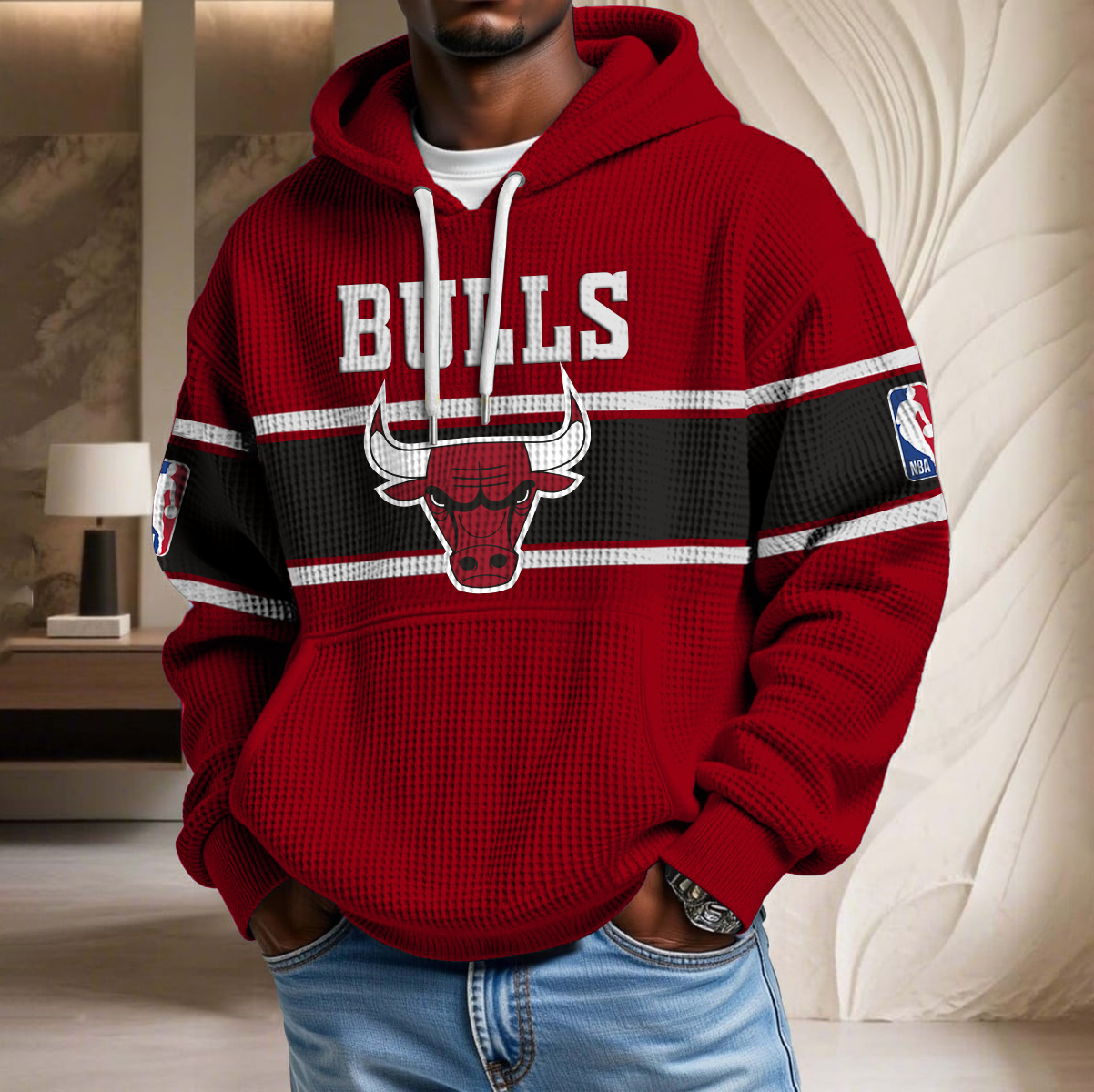 NBA x CHI Waffle Hoodie HLP HLPHUONG
