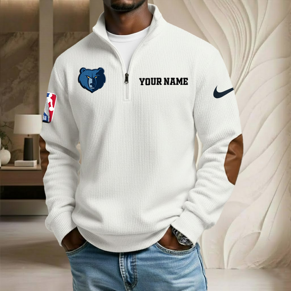 NBA x MEM Custom Name Stand Collar Half-zip Sweatshirt HLP HLPHUONG