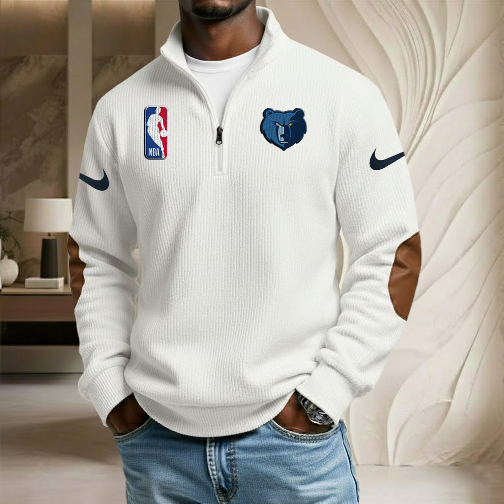 NBA x MEM Sport Team Stand Collar Half-zip Sweatshirt HLP HLPHUONG