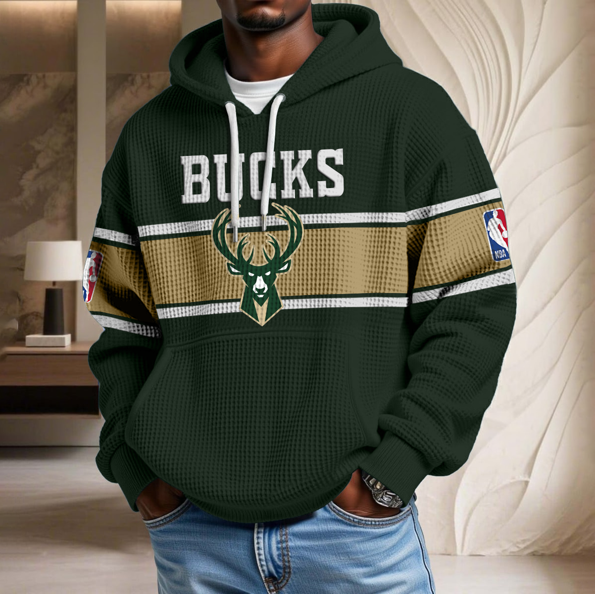 NBA x MIL Waffle Hoodie HLP HLPHUONG