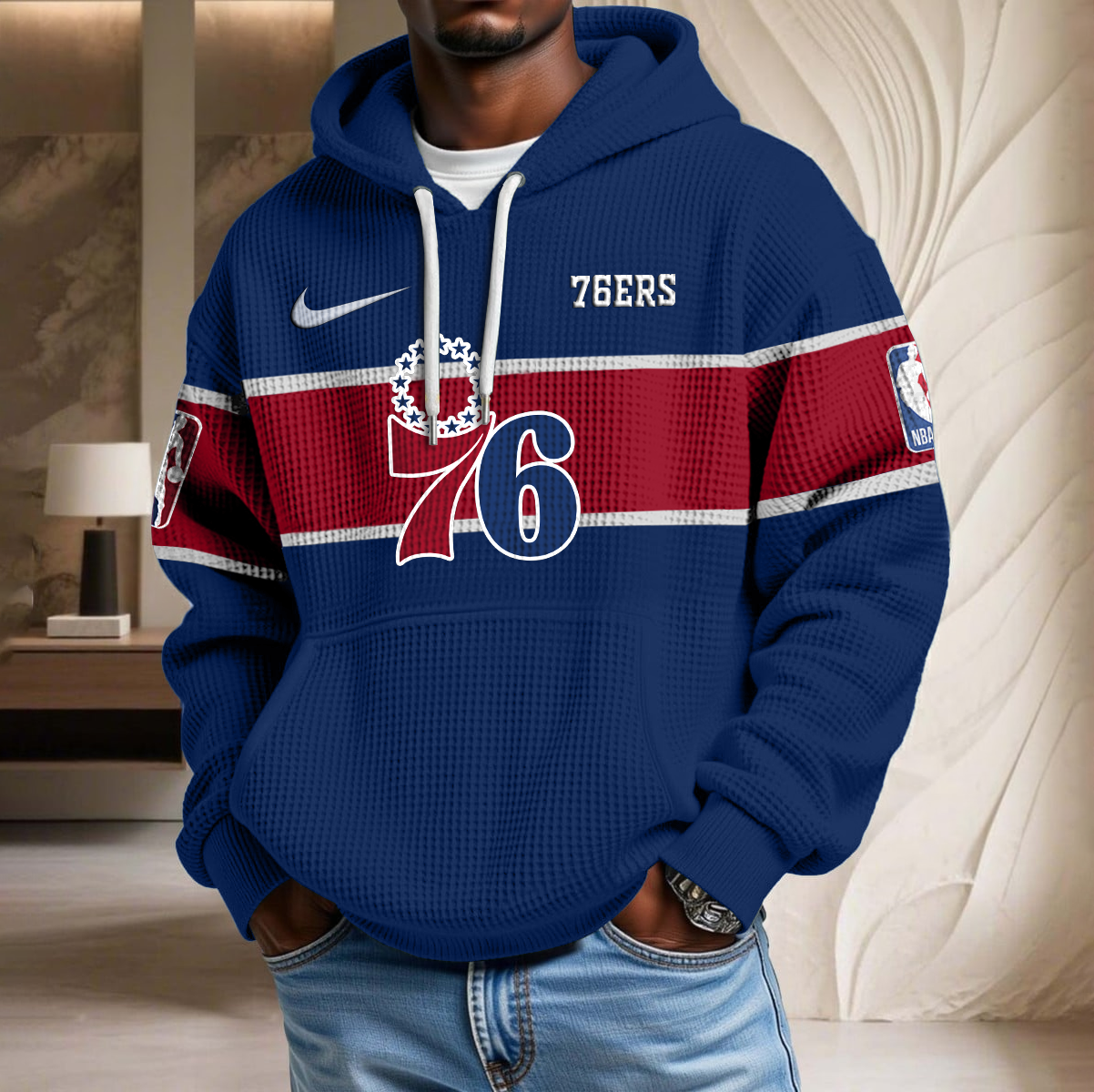 NBA x PHI Basketball Waffle Hoodie HLP HLPHUONG