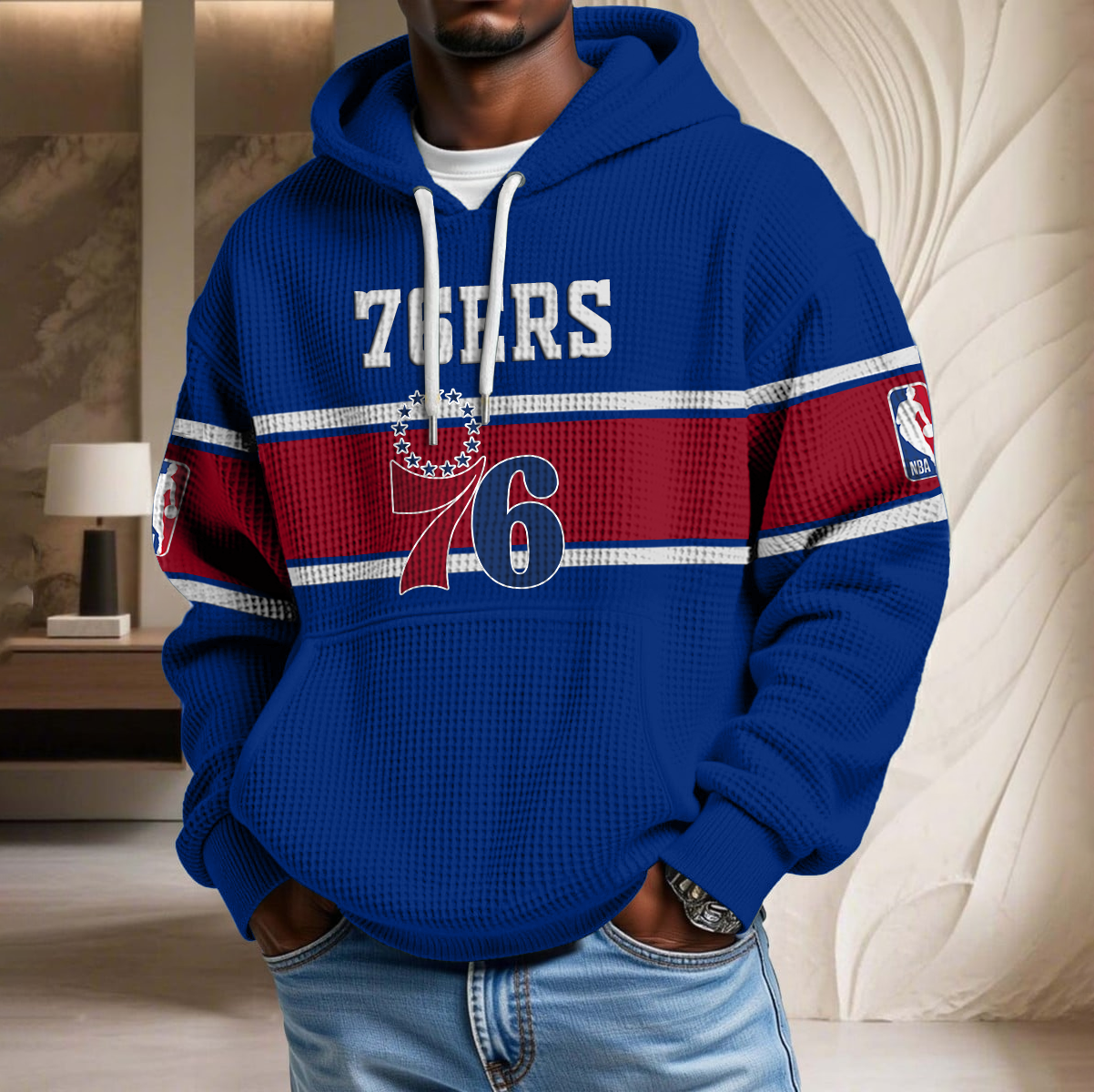 NBA x PHI Waffle Hoodie HLP HLPHUONG