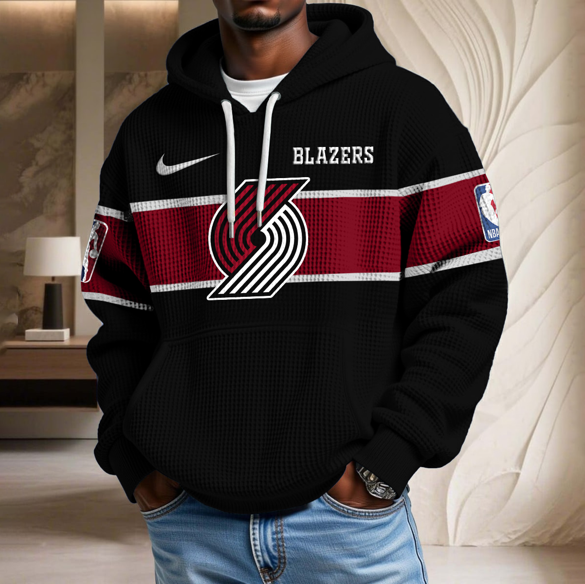 NBA x POR Basketball Waffle Hoodie HLP HLPHUONG