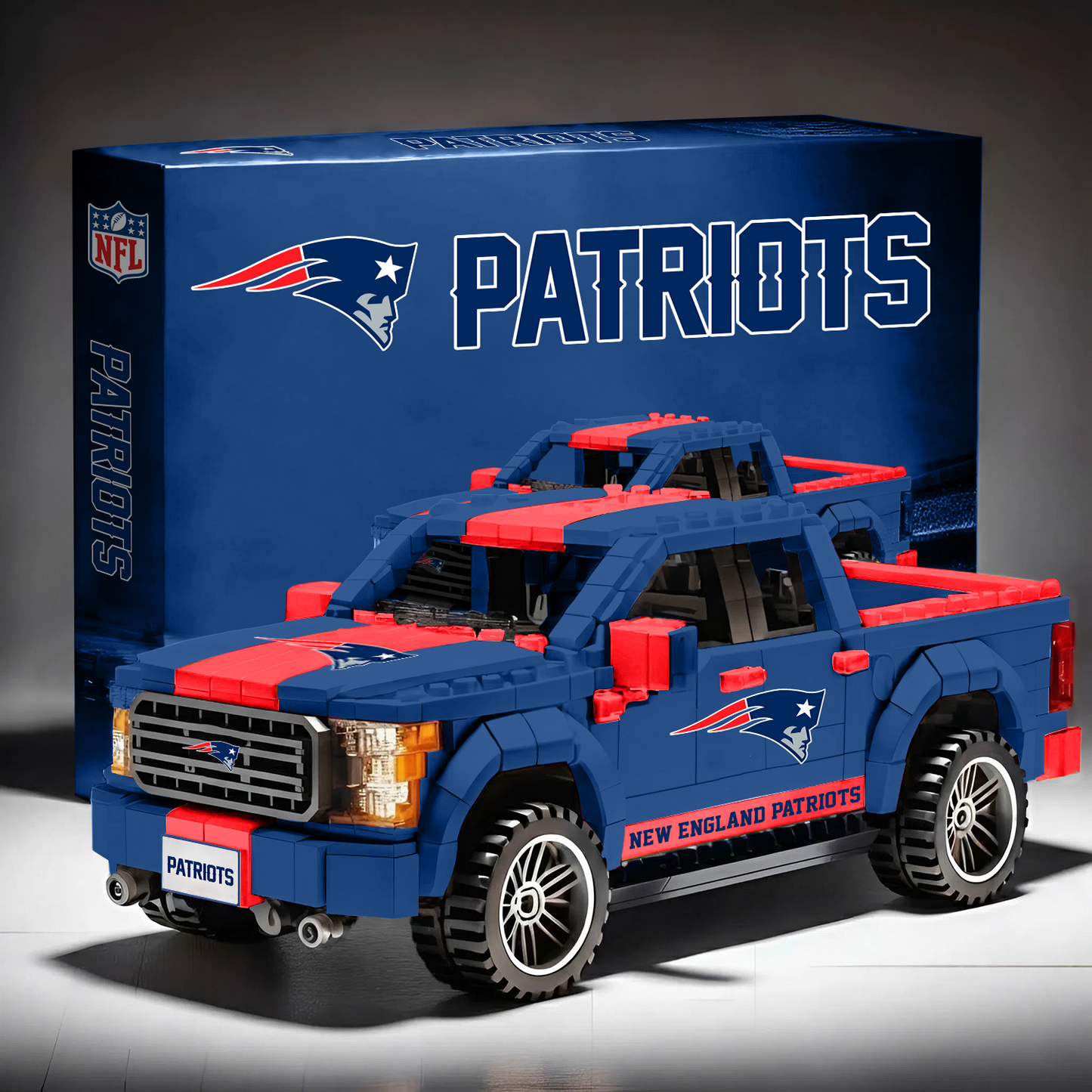 NE X NFL 3D Racing Truck Model Building Block Set NAK NHT