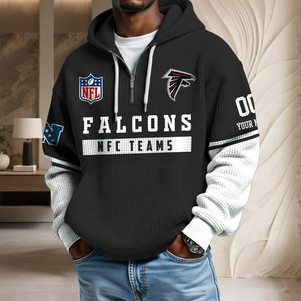 NFL x ATL Team Custom Waffle Half Zip Hoodie HLP HLPHUONG