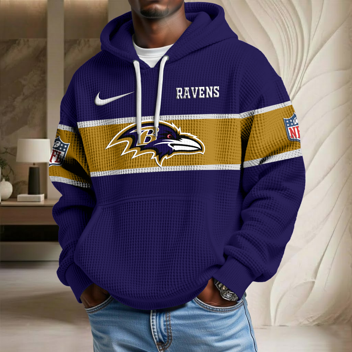 NFL x BAL Team Waffle Hoodie HLP HLPHUONG