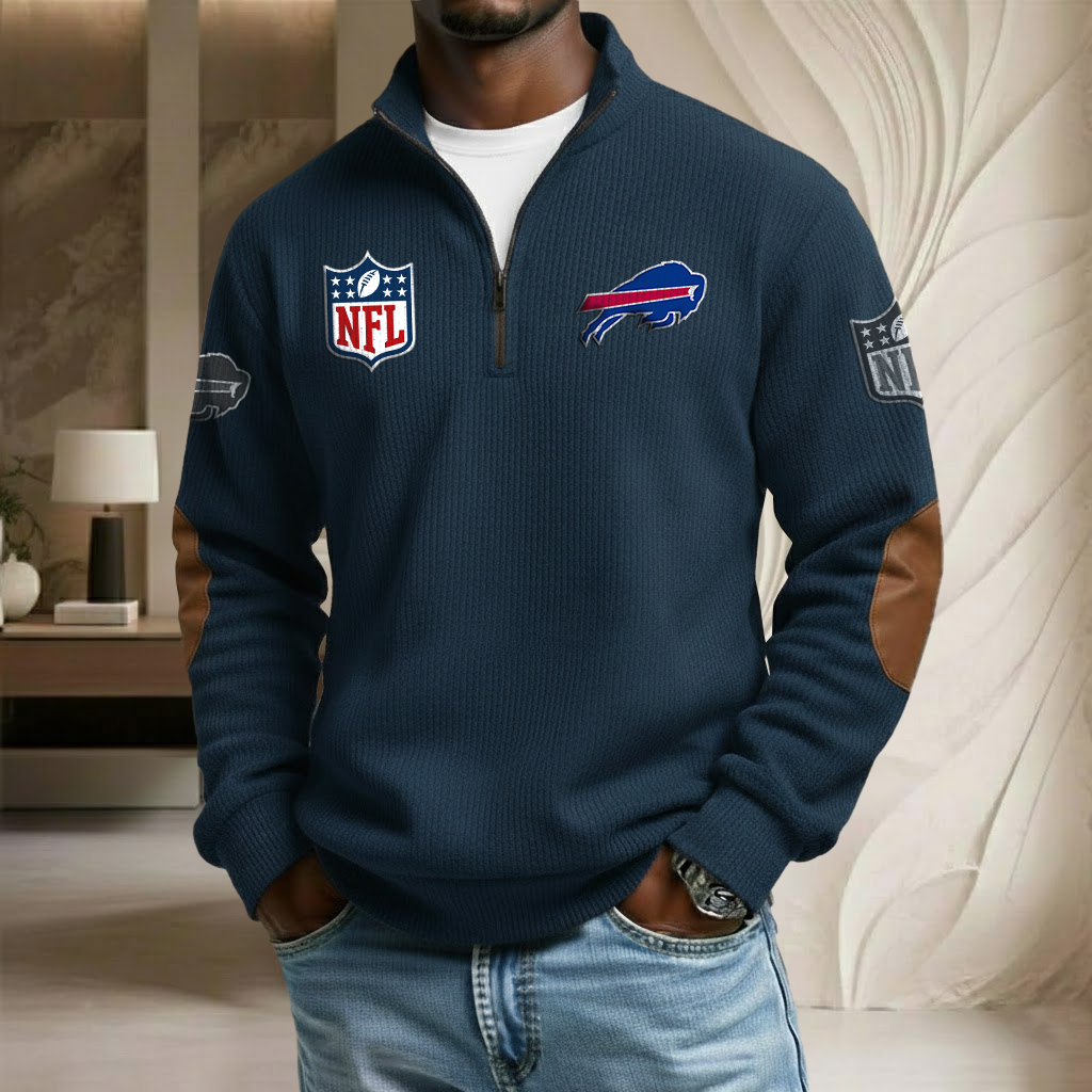 NFL x BUF Stand Collar Half-zip Sweatshirt HLP HLPHUONG
