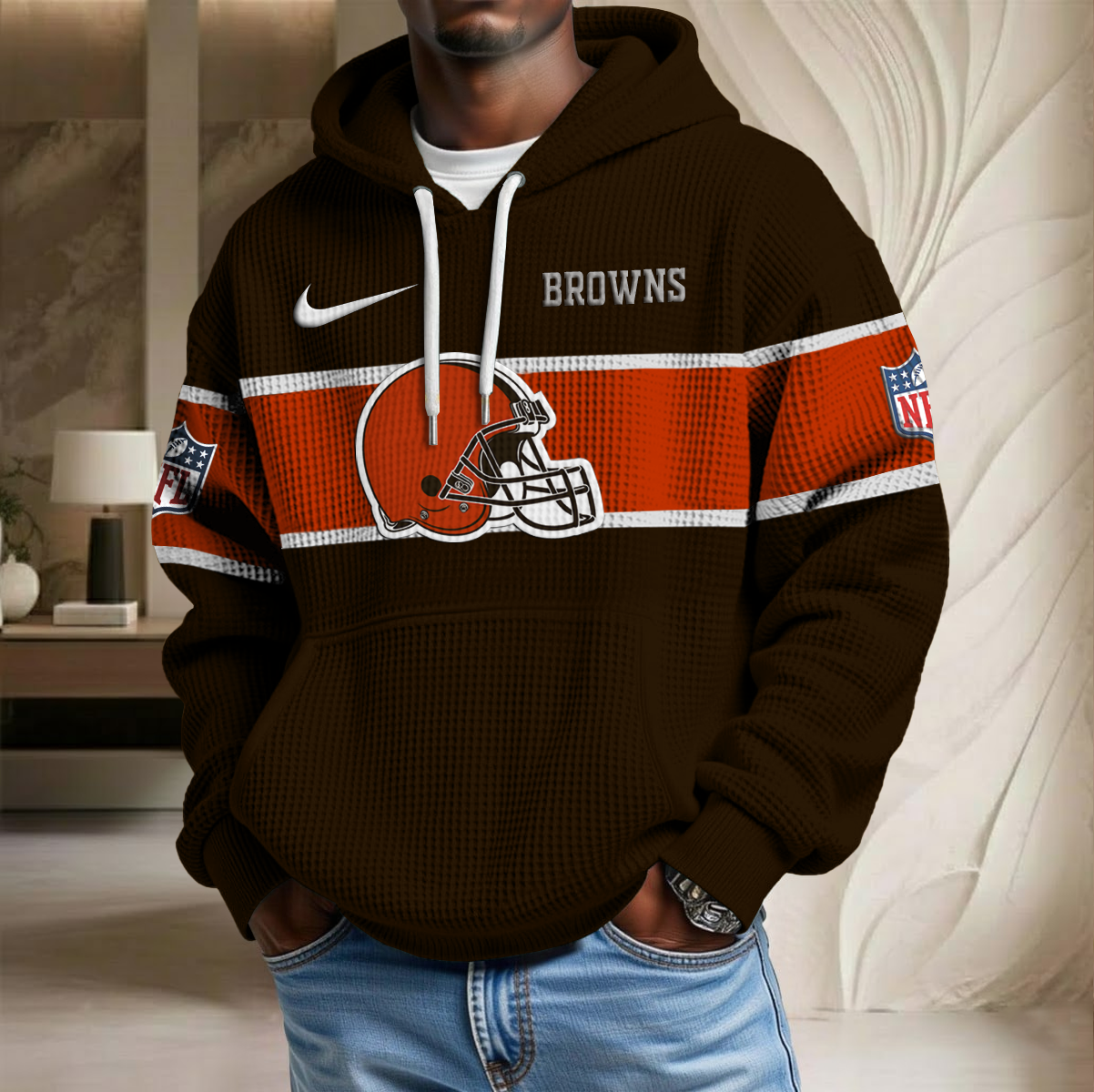 NFL x CLE Team Waffle Hoodie HLP HLPHUONG