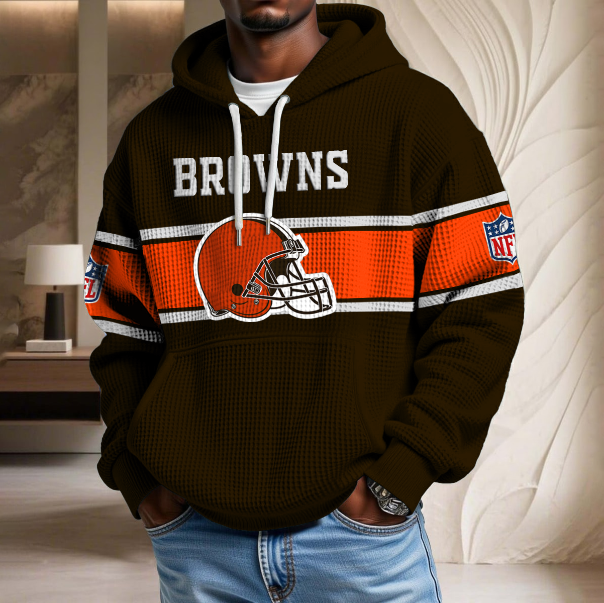 NFL x CLE Waffle Hoodie HLP HLPHUONG