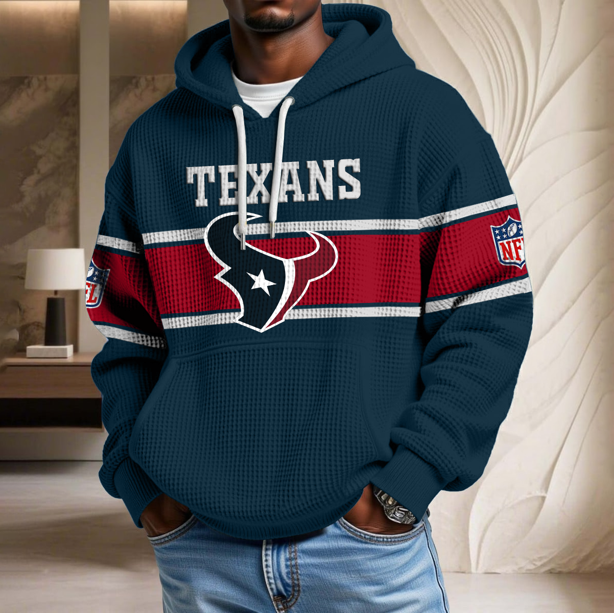 NFL x HOU Waffle Hoodie HLP HLPHUONG
