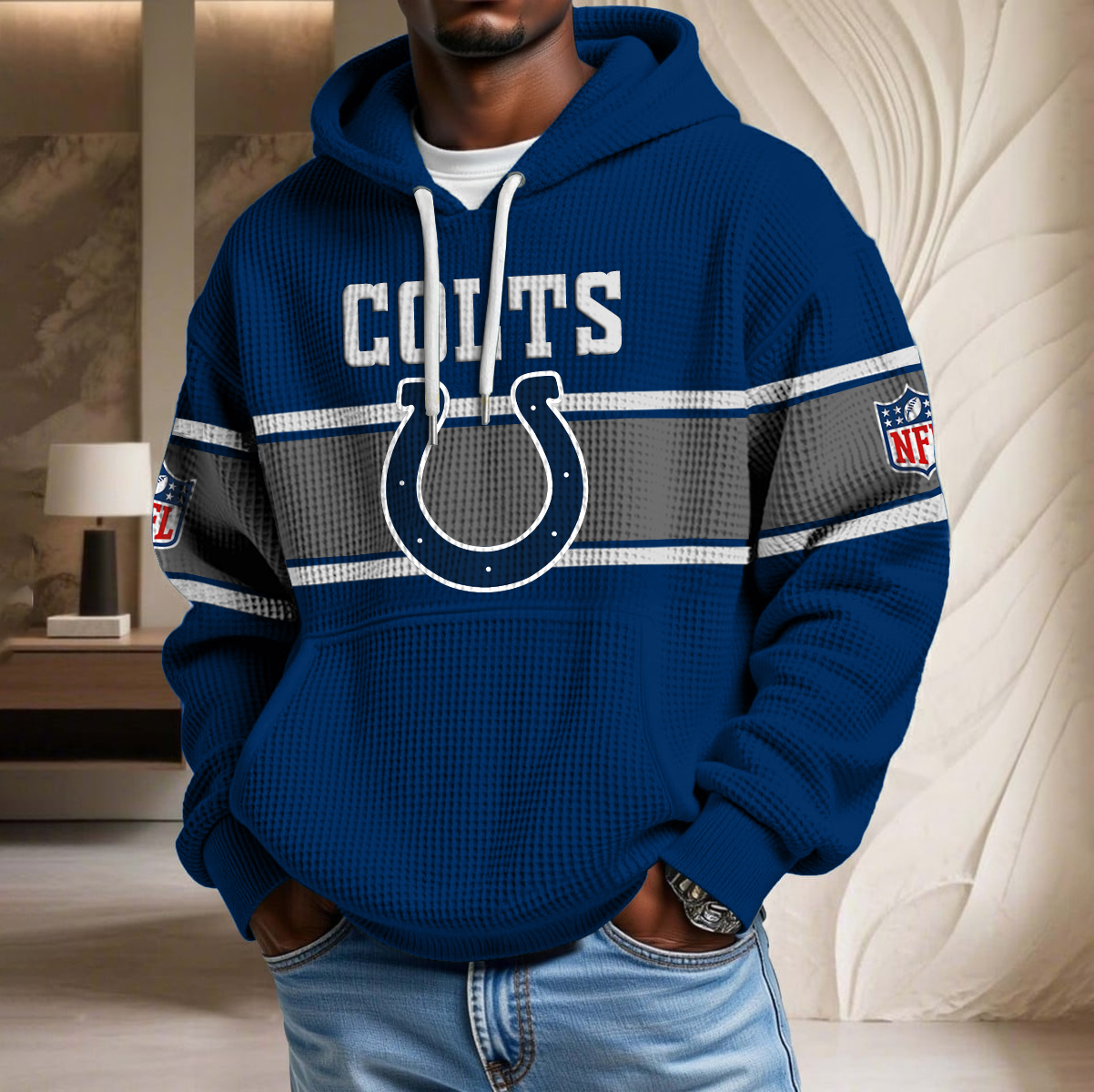 NFL x IND Waffle Hoodie HLP HLPHUONG