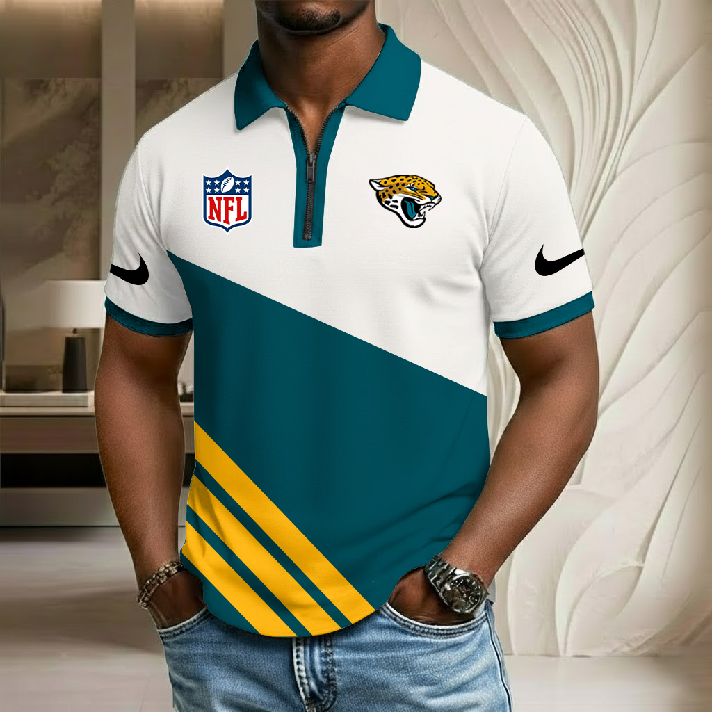 NFL x JAX Sport Zip Polo Golf Shirt HLP HLPHUONG