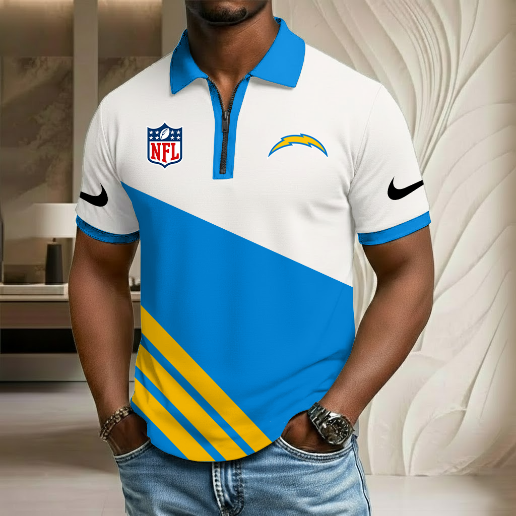 NFL x LAC Sport Zip Polo Golf Shirt HLP HLPHUONG