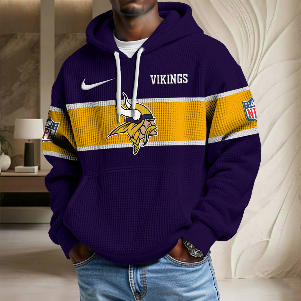 NFL x MIN Team Waffle Hoodie HLP HLPHUONG