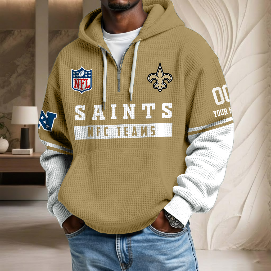 NFL x NO Team Custom Waffle Half Zip Hoodie HLP HLPHUONG