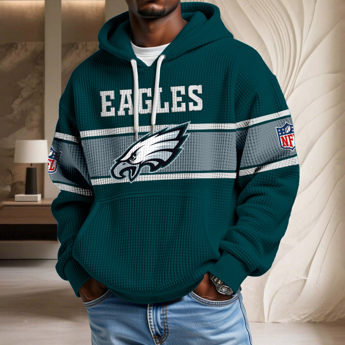 NFL x PHI Waffle Hoodie HLP HLPHUONG