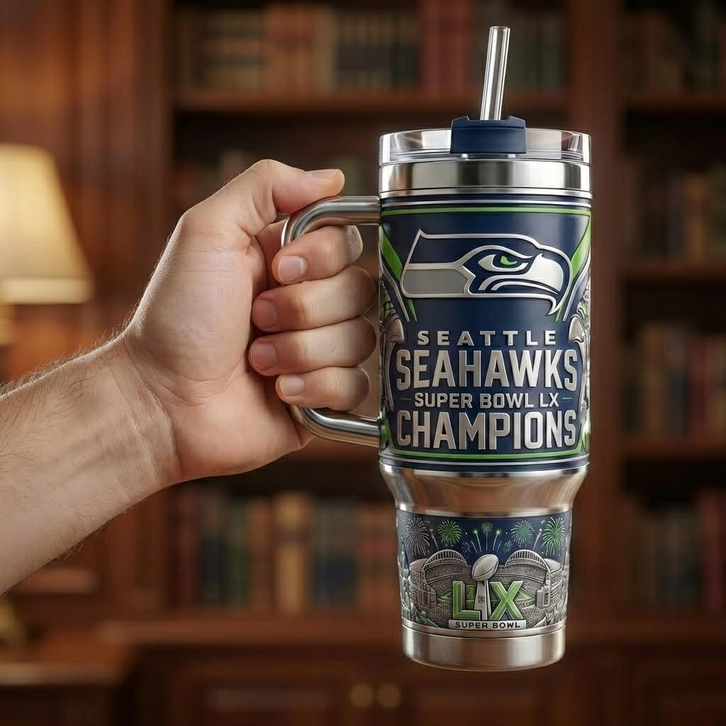 NFL x SEA SB LX 2026 Champions Commemorative Tumbler HLP HLPHUONG