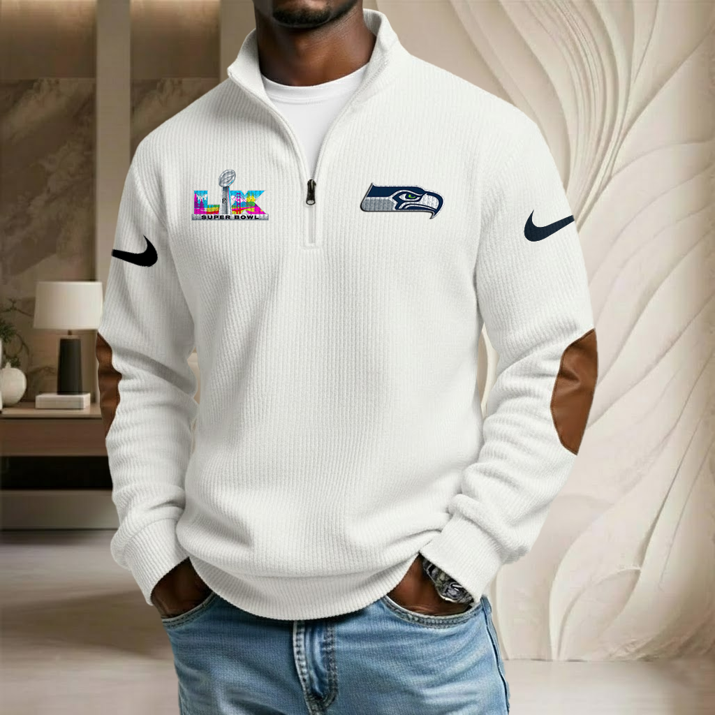 NFL x SEA SB V1 Stand Collar Half-zip Sweatshirt HLP HLPHUONG
