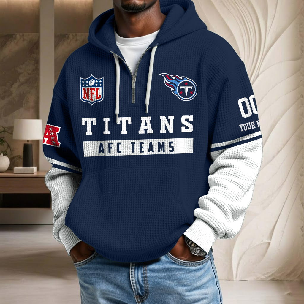 NFL x TEN Team Custom Waffle Half Zip Hoodie HLP HLPHUONG