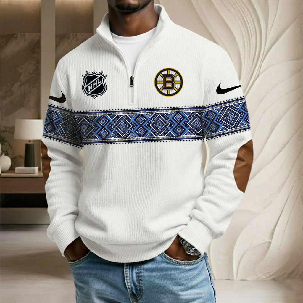 NHL x BB Stand Collar Half-zip Sweatshirt HLP HLPHUONG