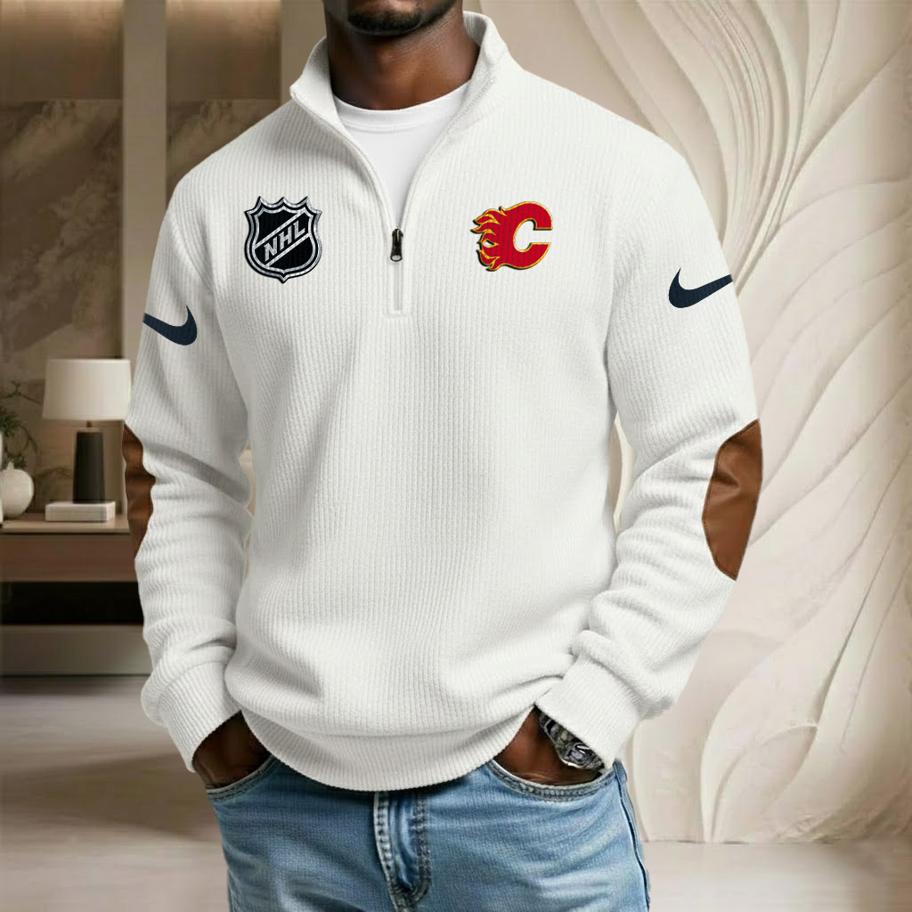 NHL x CAL Sport Team Stand Collar Half-zip Sweatshirt HLP HLPHUONG