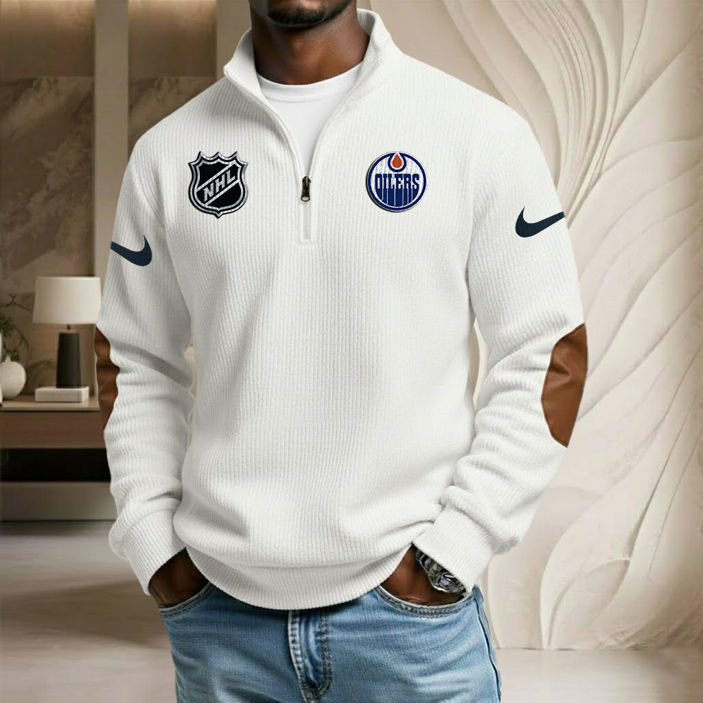 NHL x EDM Sport Team Stand Collar Half-zip Sweatshirt HLP HLPHUONG