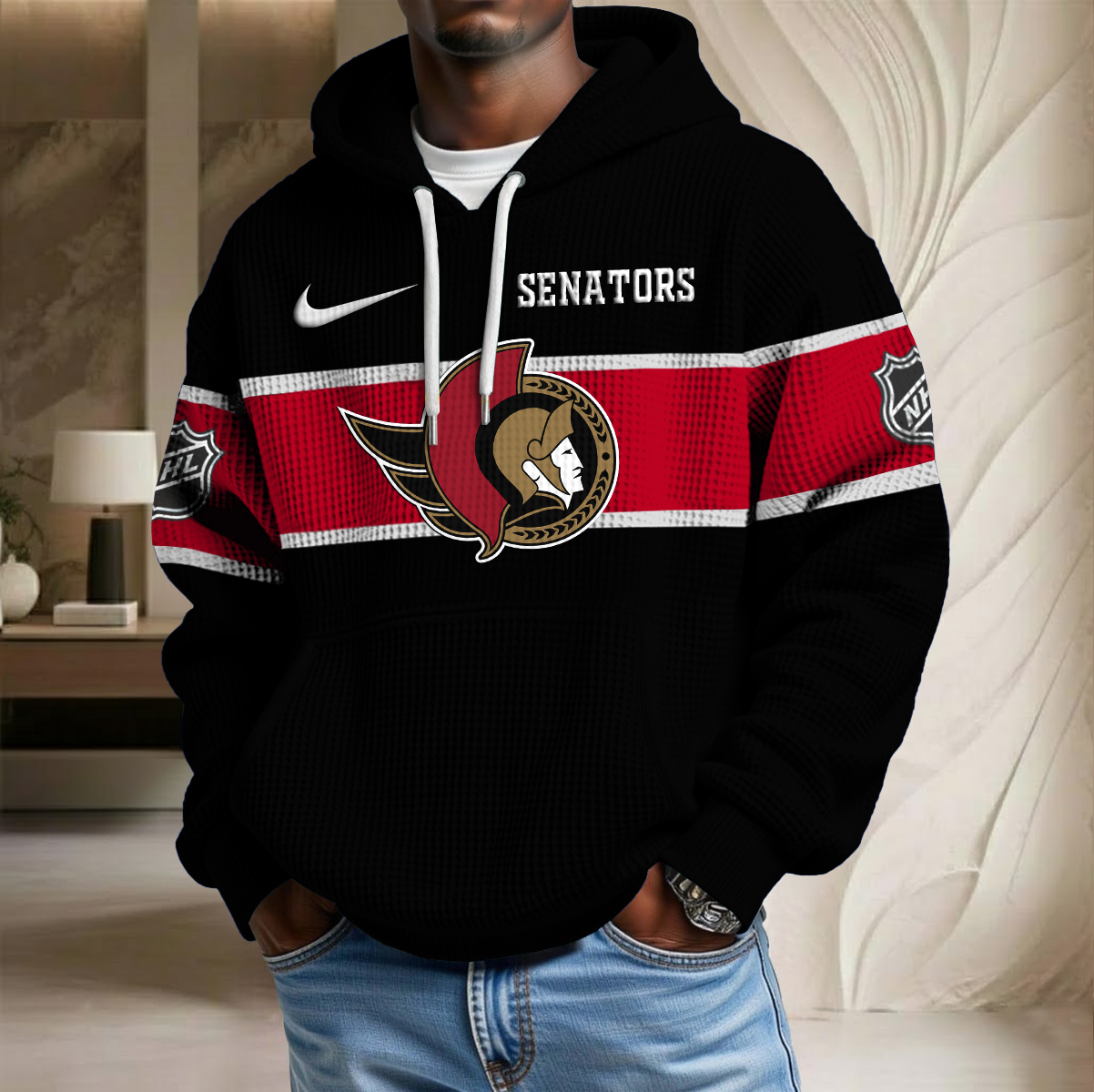 NHL x OTT Hockey Waffle Hoodie HLP HLPHUONG