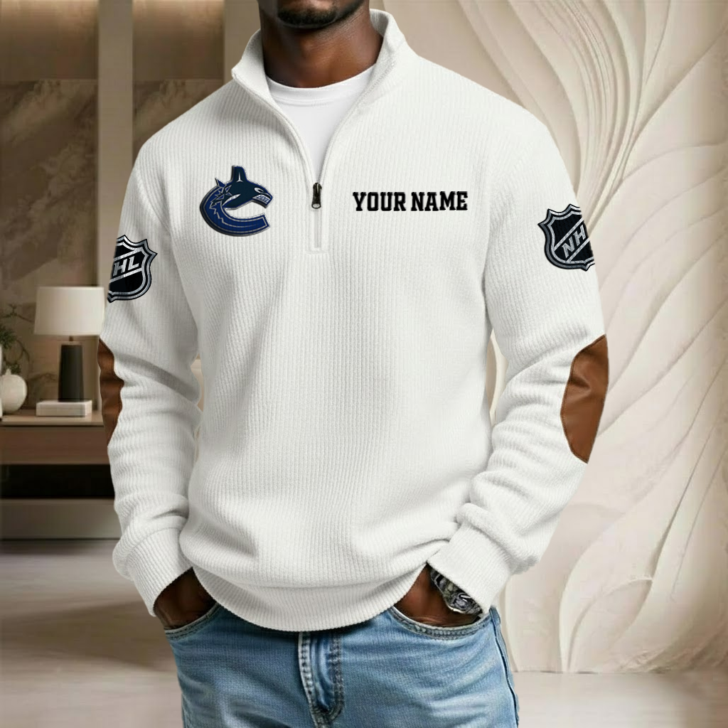 NHL x VC Custom Name Stand Collar Half-zip Sweatshirt HLP HLPHUONG