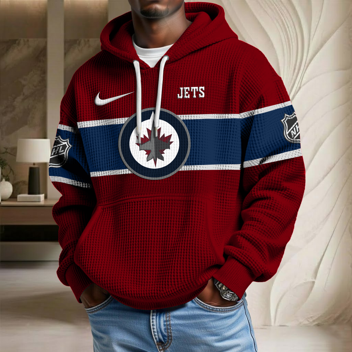 NHL x WIN Hockey Waffle Hoodie HLP HLPHUONG
